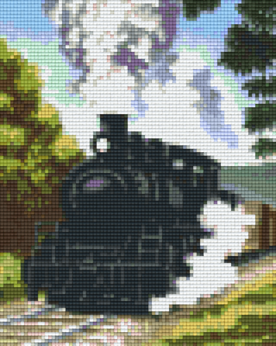 Steam Train Four [4] Baseplate Pixelhobby Mini mocaic art kit